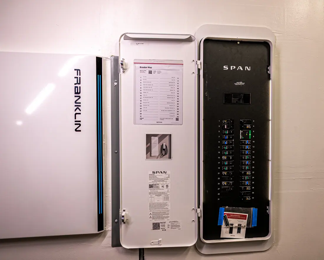 Newly installed residential electrical panel